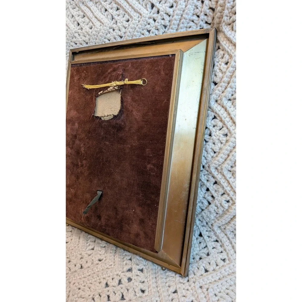 Vintage Ornate Picture Frame 8x10 Beveled Gold Filigree Oval Border Ball Feet